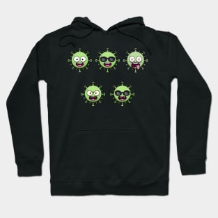 Funny Corona Virus Characters Hoodie